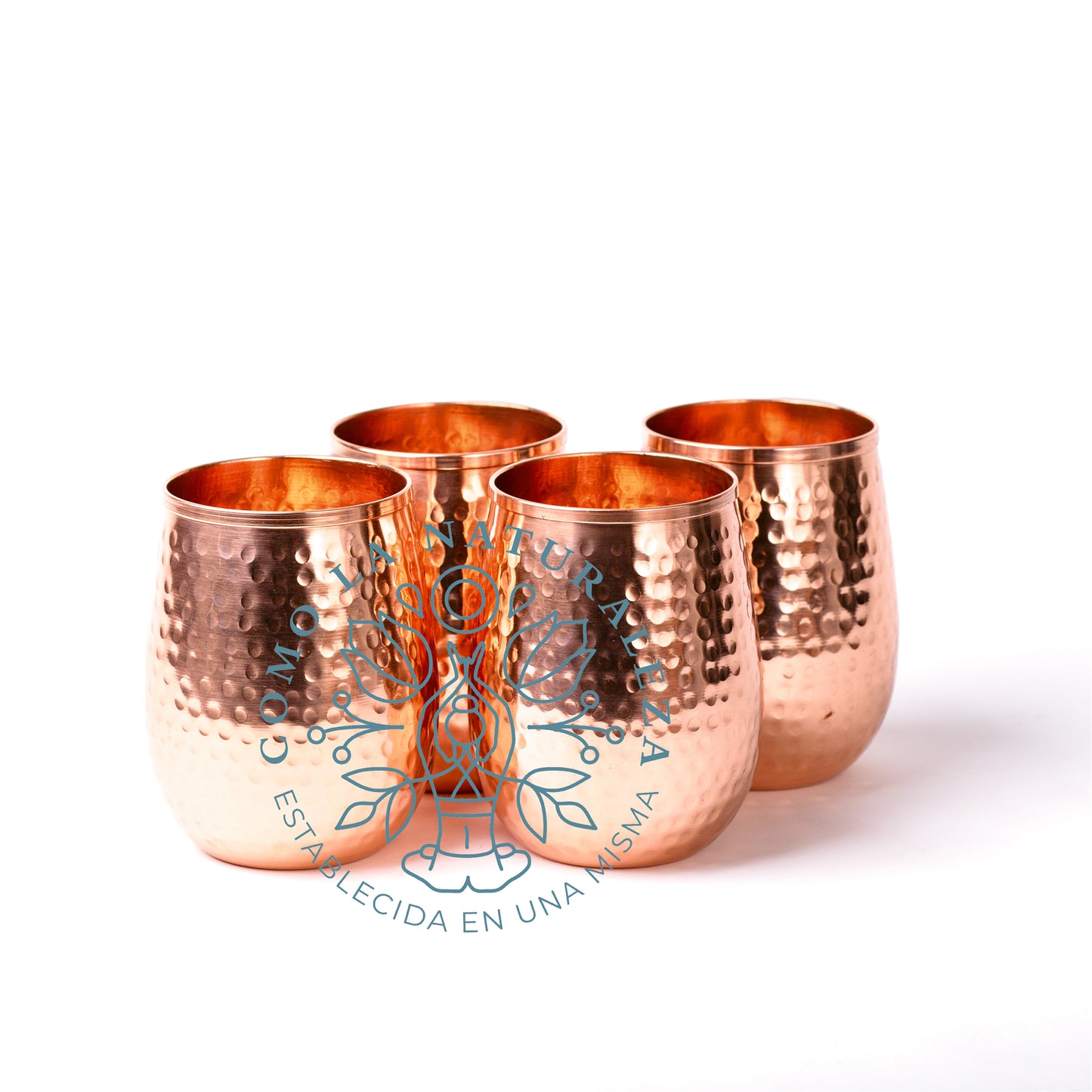 Pack de 4 Vasos 100% COBRE 16 oz.