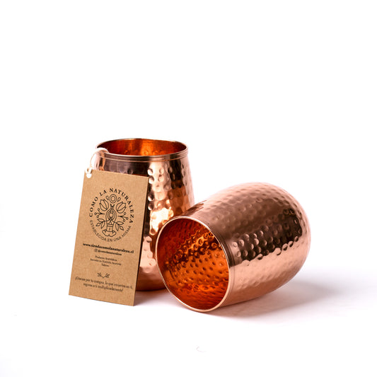 Pack de 2 Vasos 100% COBRE 16 oz.
