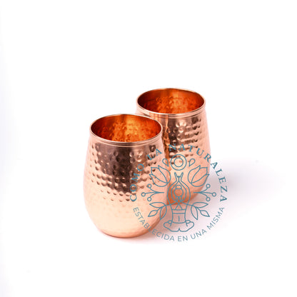 Pack de 2 Vasos 100% COBRE 16 oz.